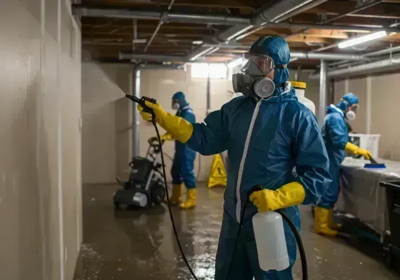 Basement Sanitization and Antimicrobial Treatment process in Farmingdale, ME