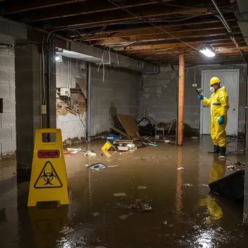 Flooded Basement Electrical Hazard in Farmingdale, ME Property